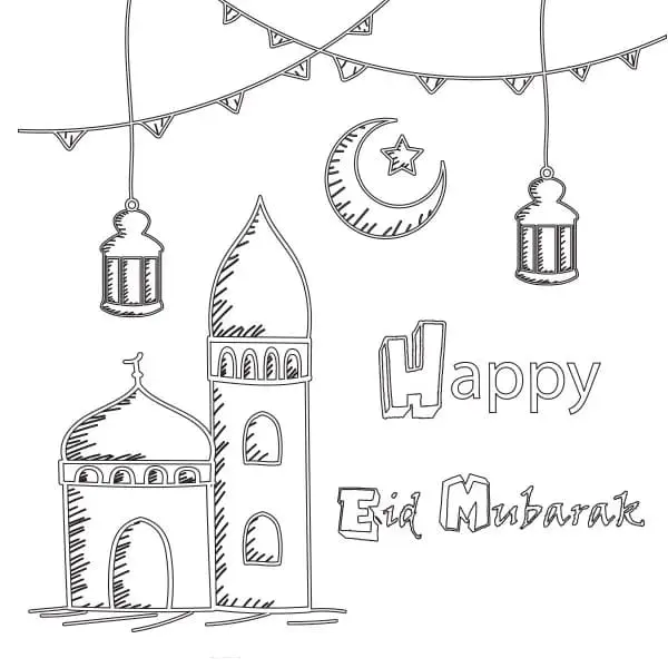Eid Mubarak Coloring Pages 49