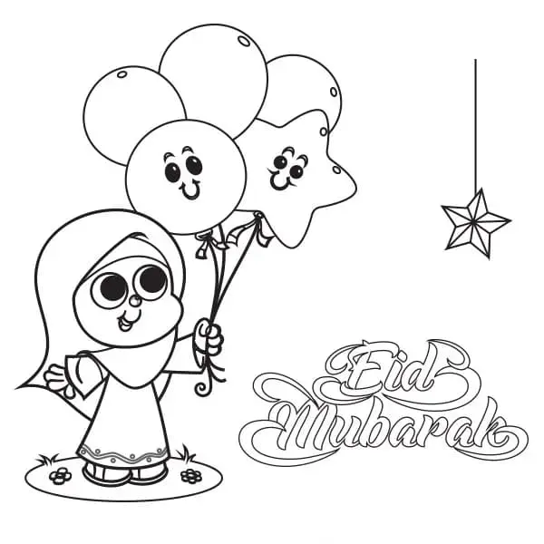 Eid Mubarak Coloring Pages 50