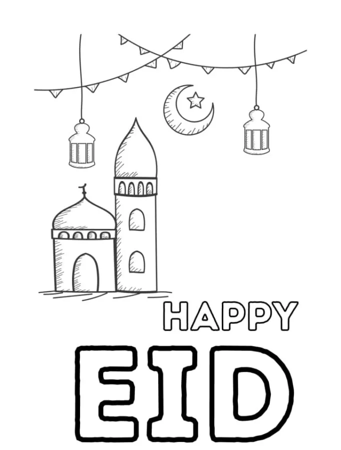 Eid Mubarak Coloring Pages 53