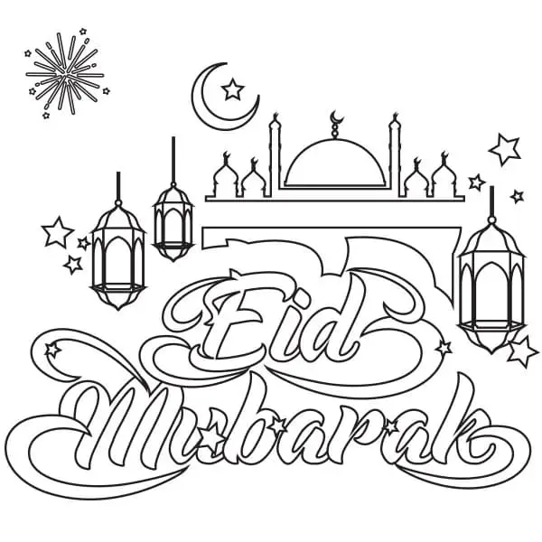 Eid Mubarak Coloring Pages 54