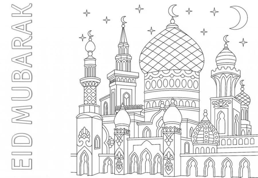 Eid Mubarak Coloring Pages 55
