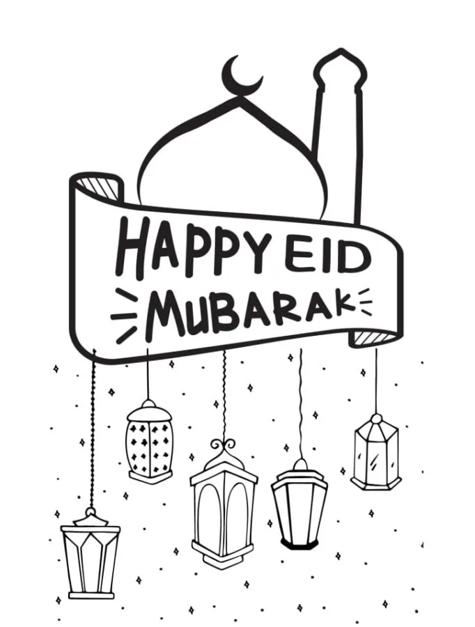 Eid Mubarak Coloring Pages 56