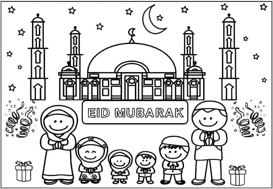 Eid Mubarak Coloring Pages 63
