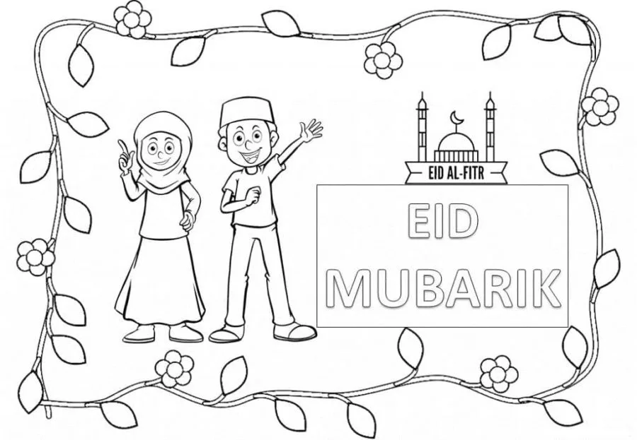 Eid Mubarak Coloring Pages 64