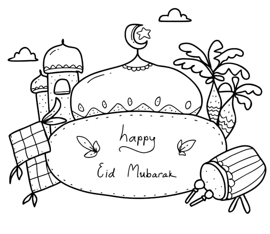 Eid Mubarak Coloring Pages 68