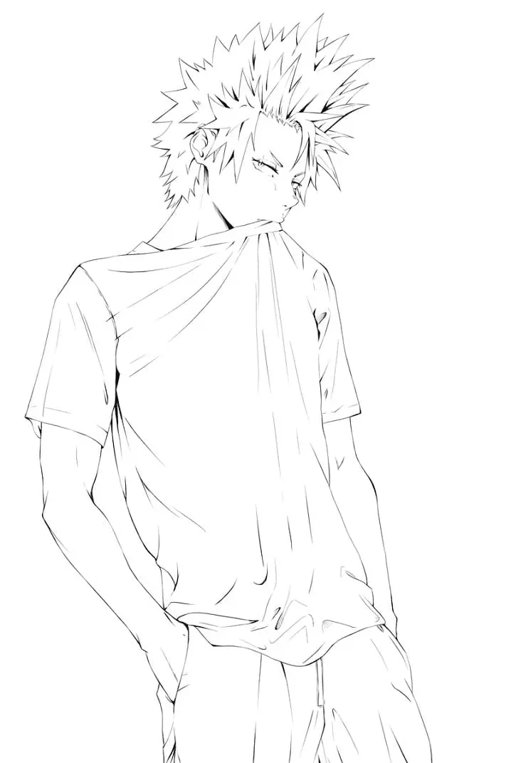 Eijiro Kirishima Coloring Pages 10