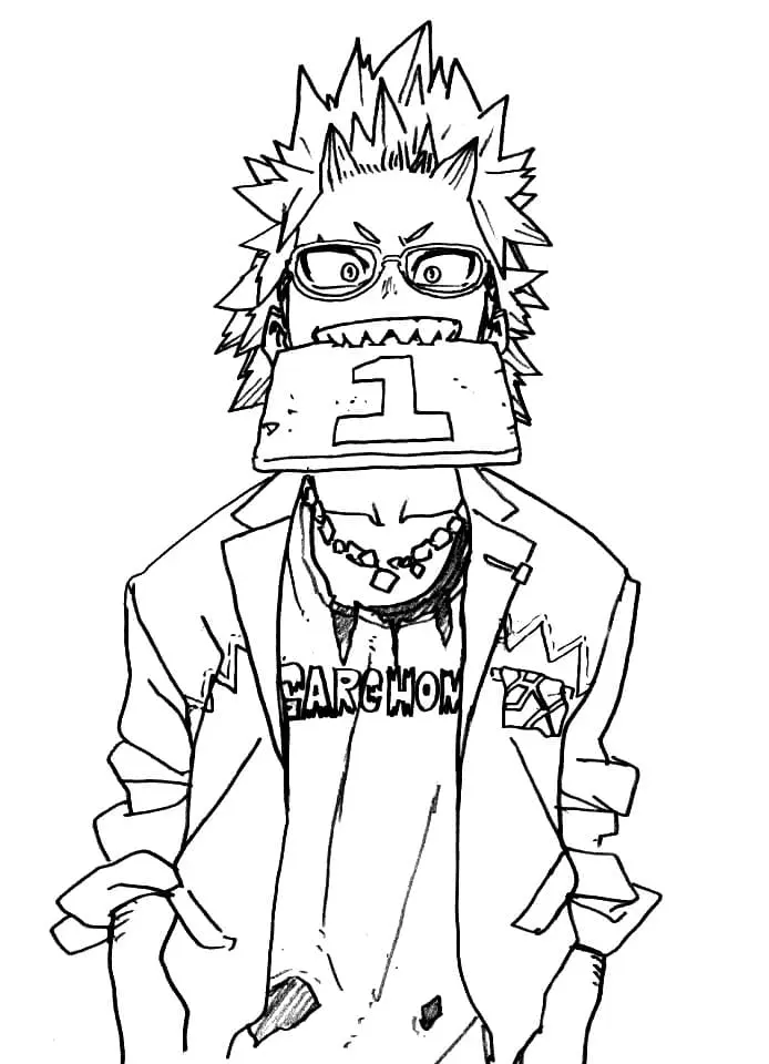 Eijiro Kirishima Coloring Pages 16