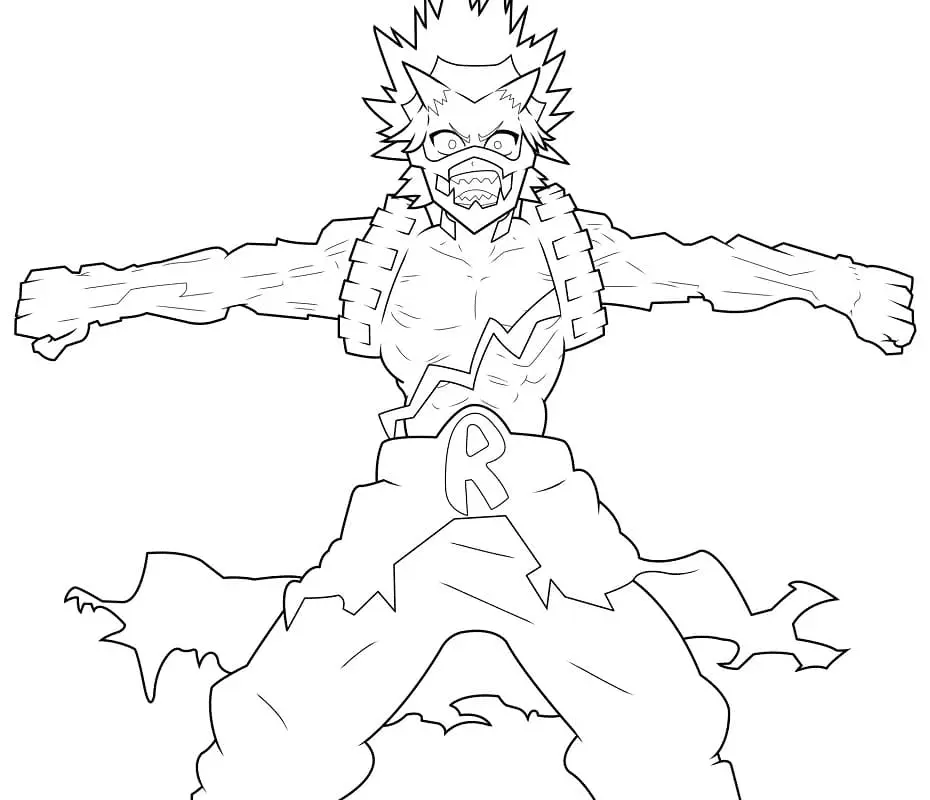 Eijiro Kirishima Coloring Pages 17