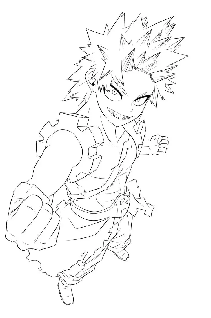 Eijiro Kirishima Coloring Pages 19
