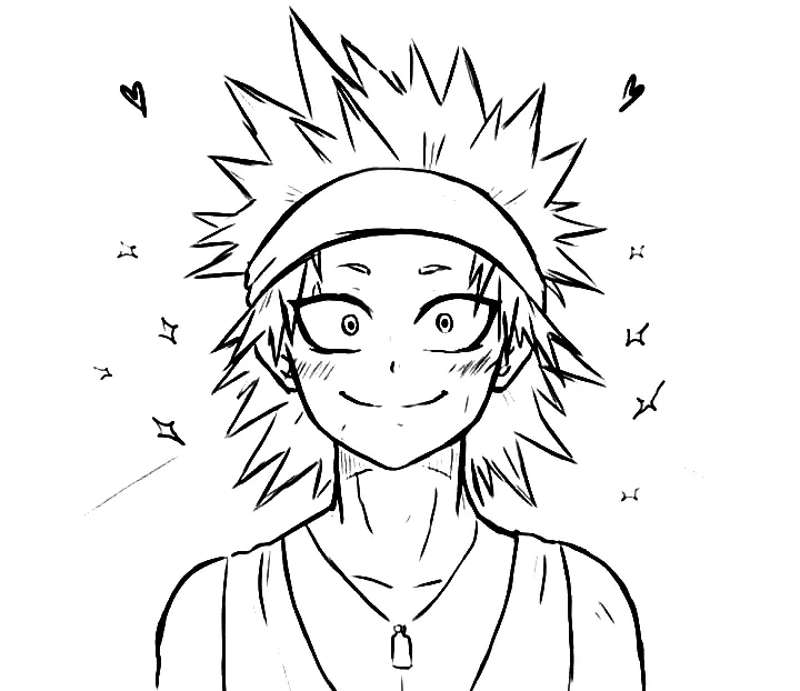 Eijiro Kirishima Coloring Pages 4