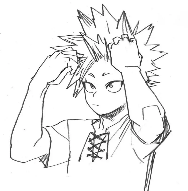 Eijiro Kirishima Coloring Pages 5