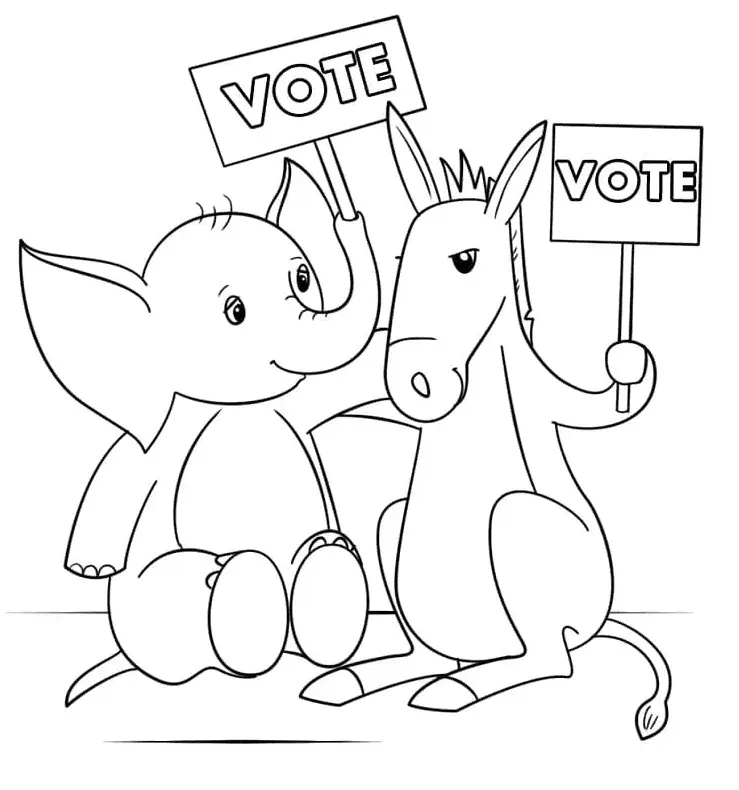 Wahltag Ausmalbilder 21
