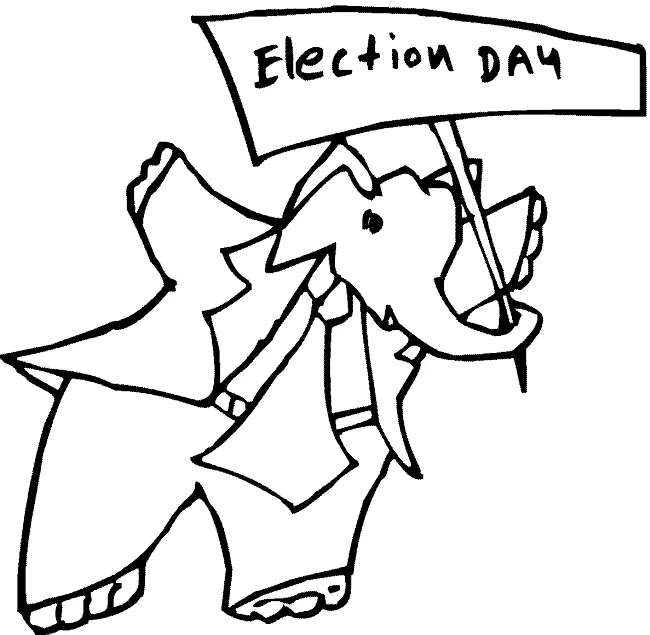 Del Dia Las Elecciones Para Colorear