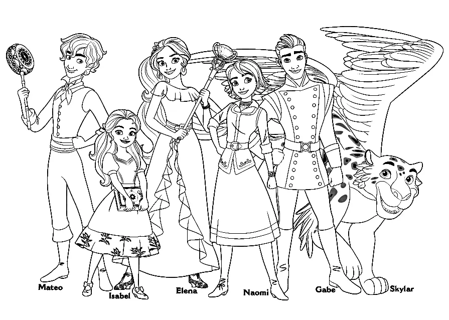 Desenhos de Elena de Avalor Para Colorir 2