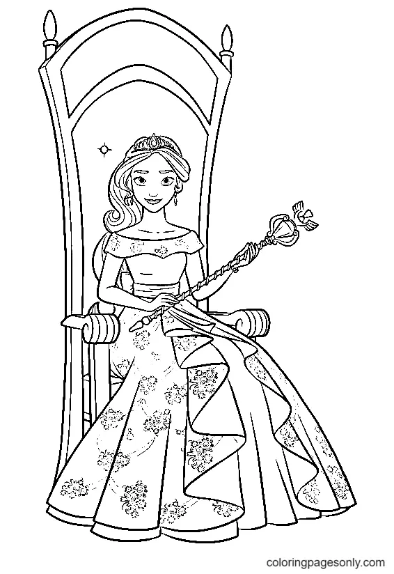 Desenhos de Elena de Avalor Para Colorir 4