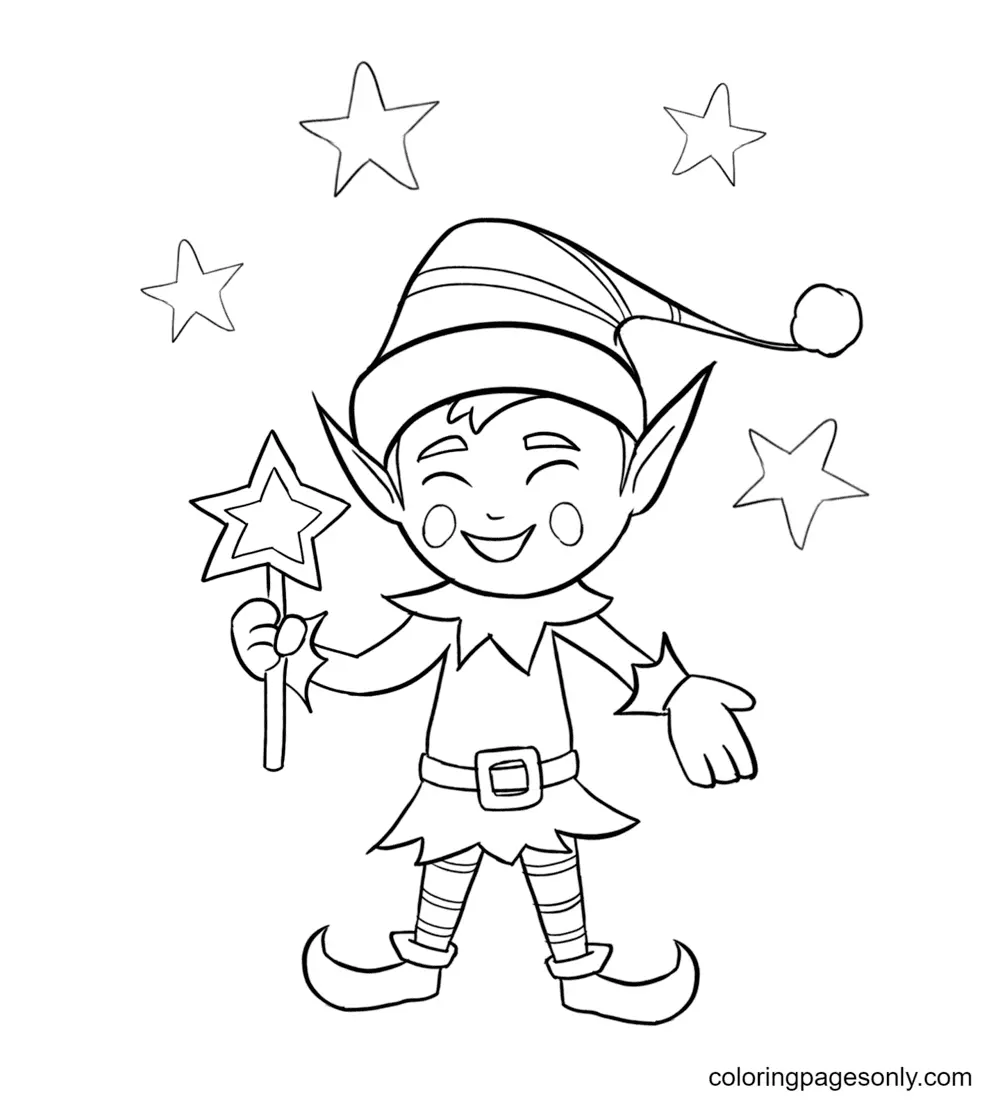Elf Coloring Pages 10