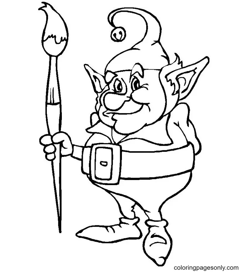 Elf Coloring Pages 17