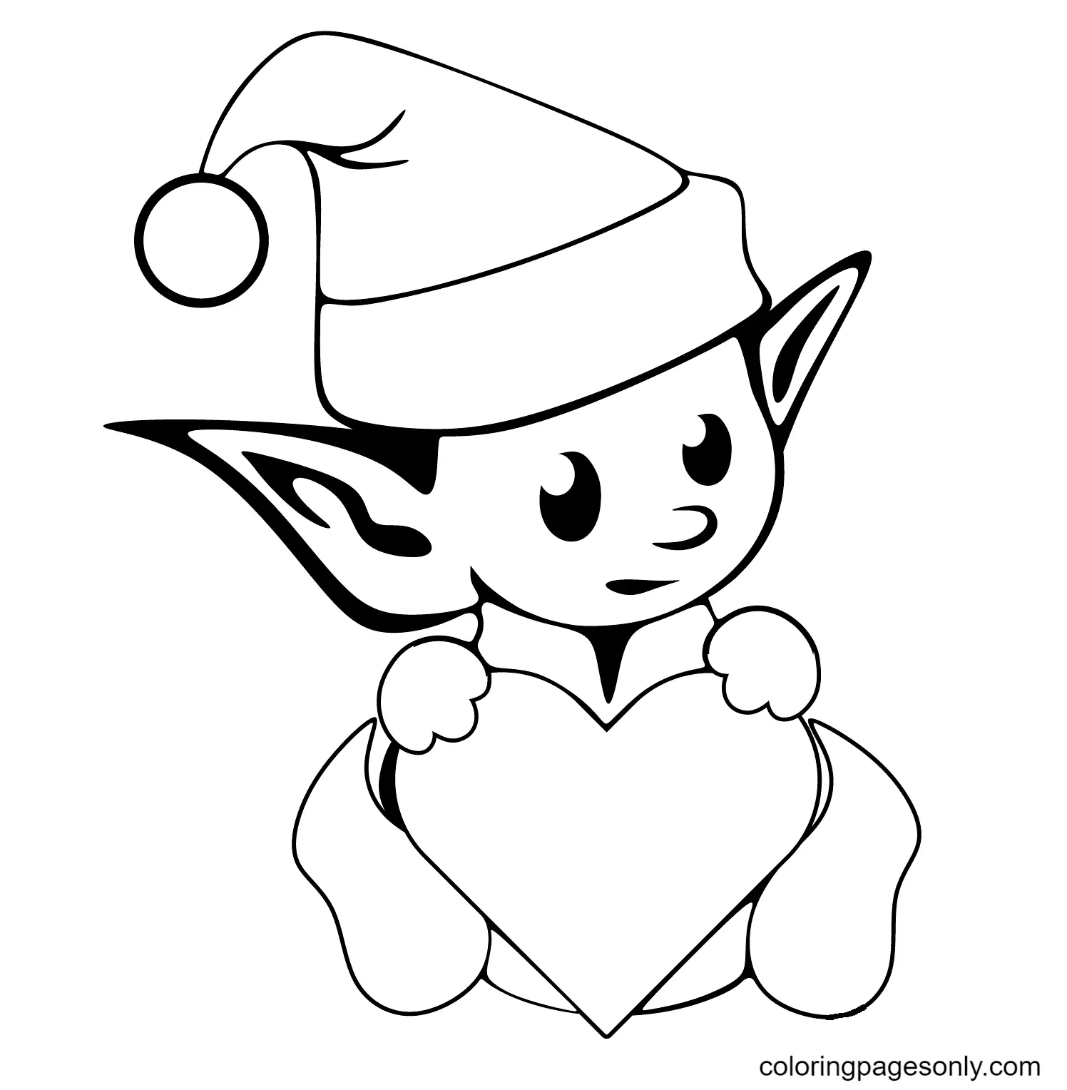 Elf Coloring Pages 3