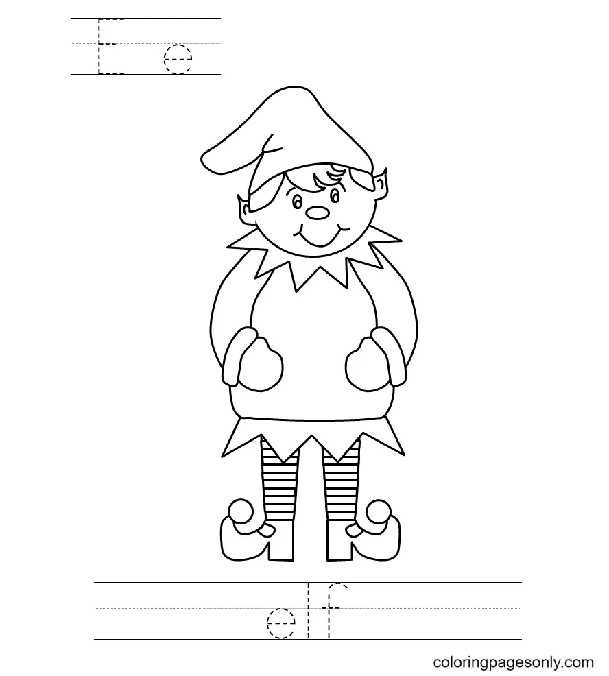 Elf Coloring Pages 30