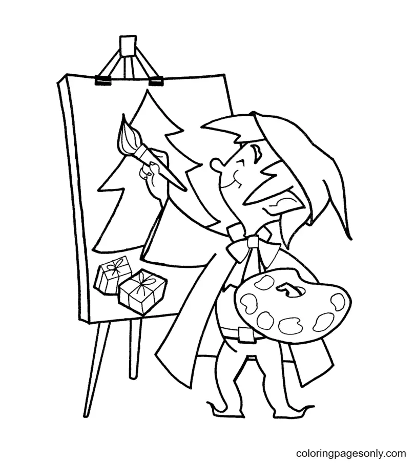 Elf Coloring Pages 49