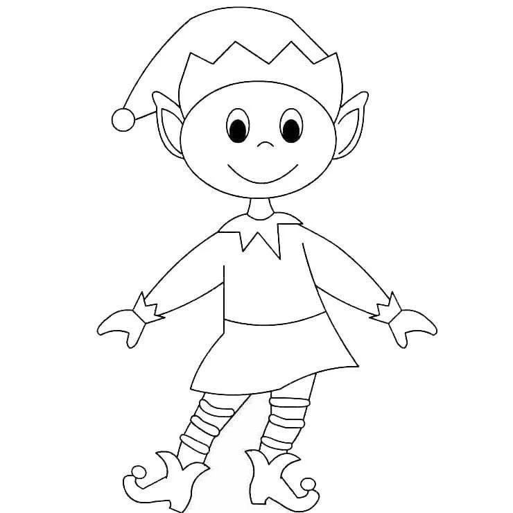 Desenhos de Elfo Na Prateleira Para Colorir 27