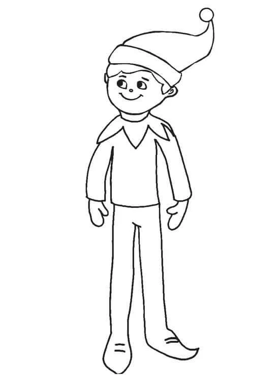 Desenhos de Elfo Na Prateleira Para Colorir 32