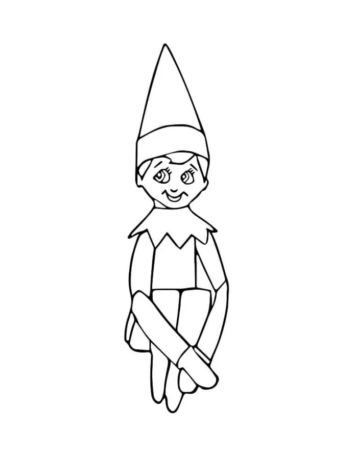 Desenhos de Elfo Na Prateleira Para Colorir 40