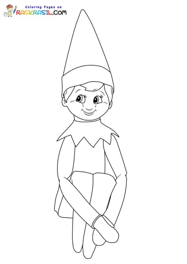 Desenhos de Elfo Na Prateleira Para Colorir 46