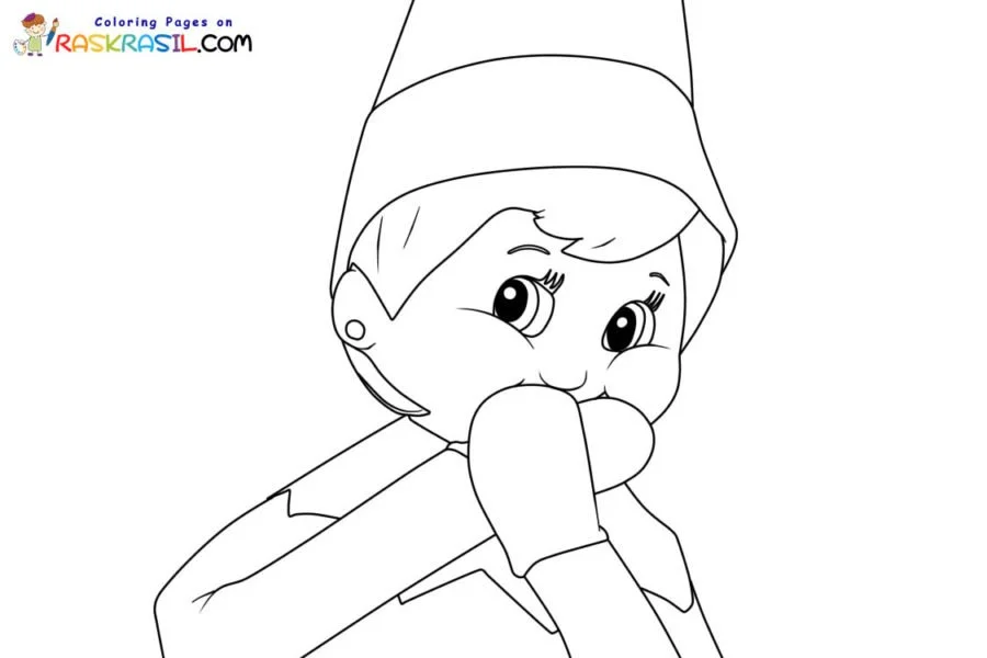 Desenhos de Elfo Na Prateleira Para Colorir 47