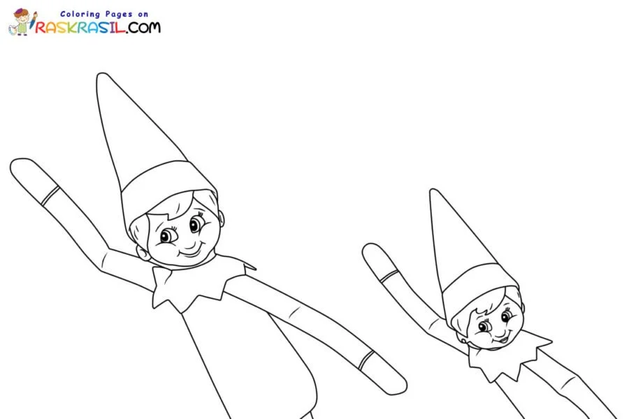 Desenhos de Elfo Na Prateleira Para Colorir 48