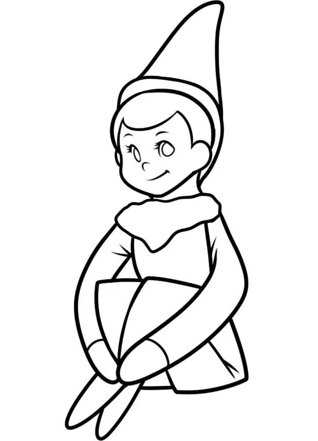 Desenhos de Elfo Na Prateleira Para Colorir 50