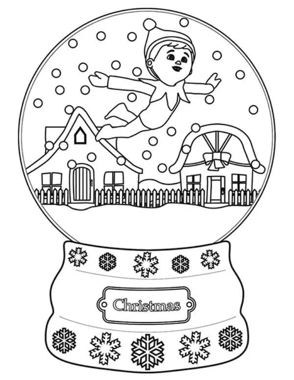 Desenhos de Elfo Na Prateleira Para Colorir 56