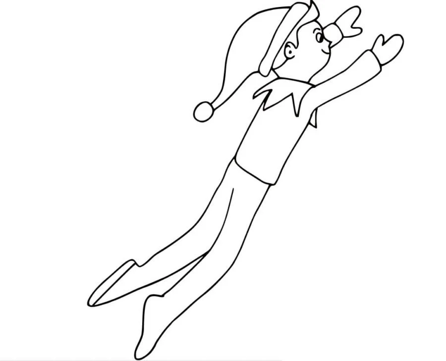 Desenhos de Elfo Na Prateleira Para Colorir 57