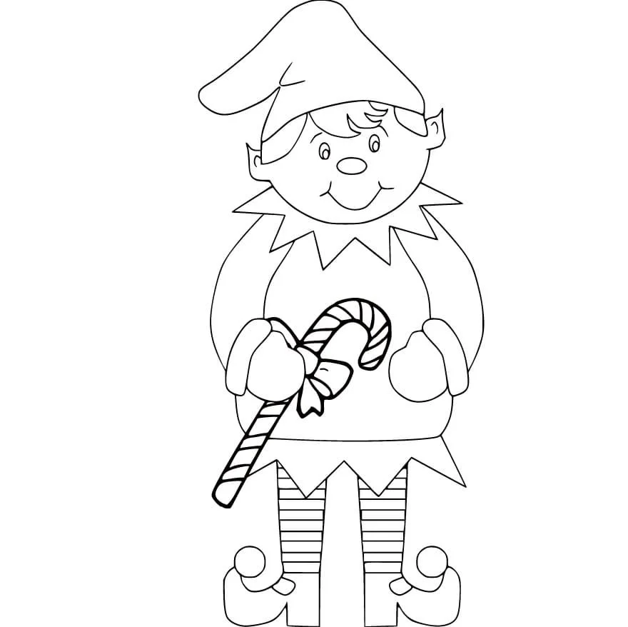 Desenhos de Elfo Na Prateleira Para Colorir 7