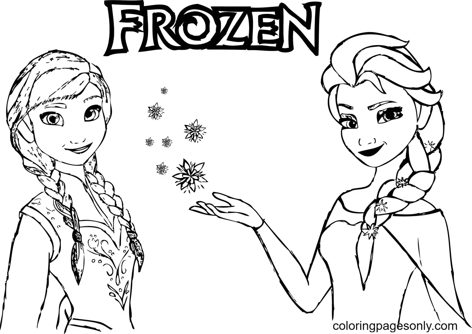 Elsa and Anna Coloring Pages 33