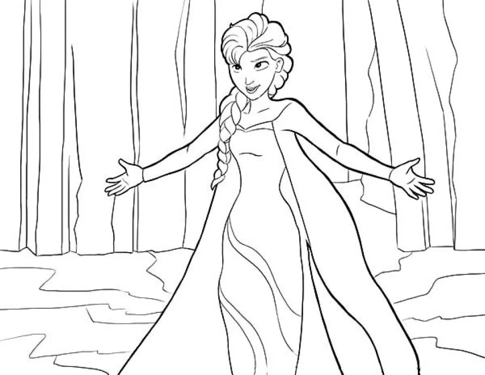 Elsa Coloring Pages 17