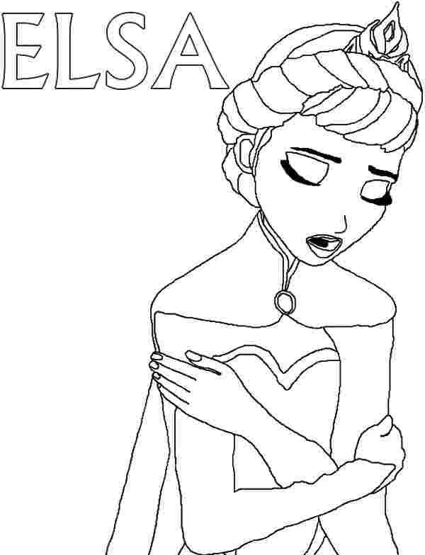 Elsa Para Colorear