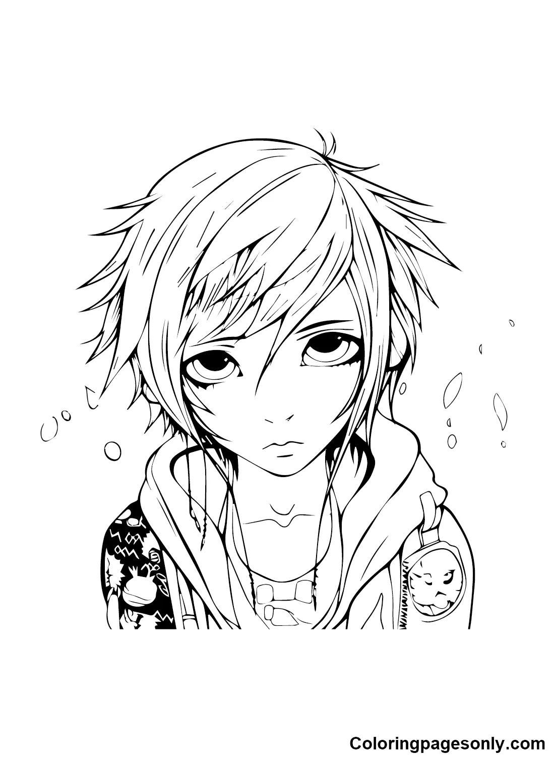 Desenhos de Emo Para Colorir 1