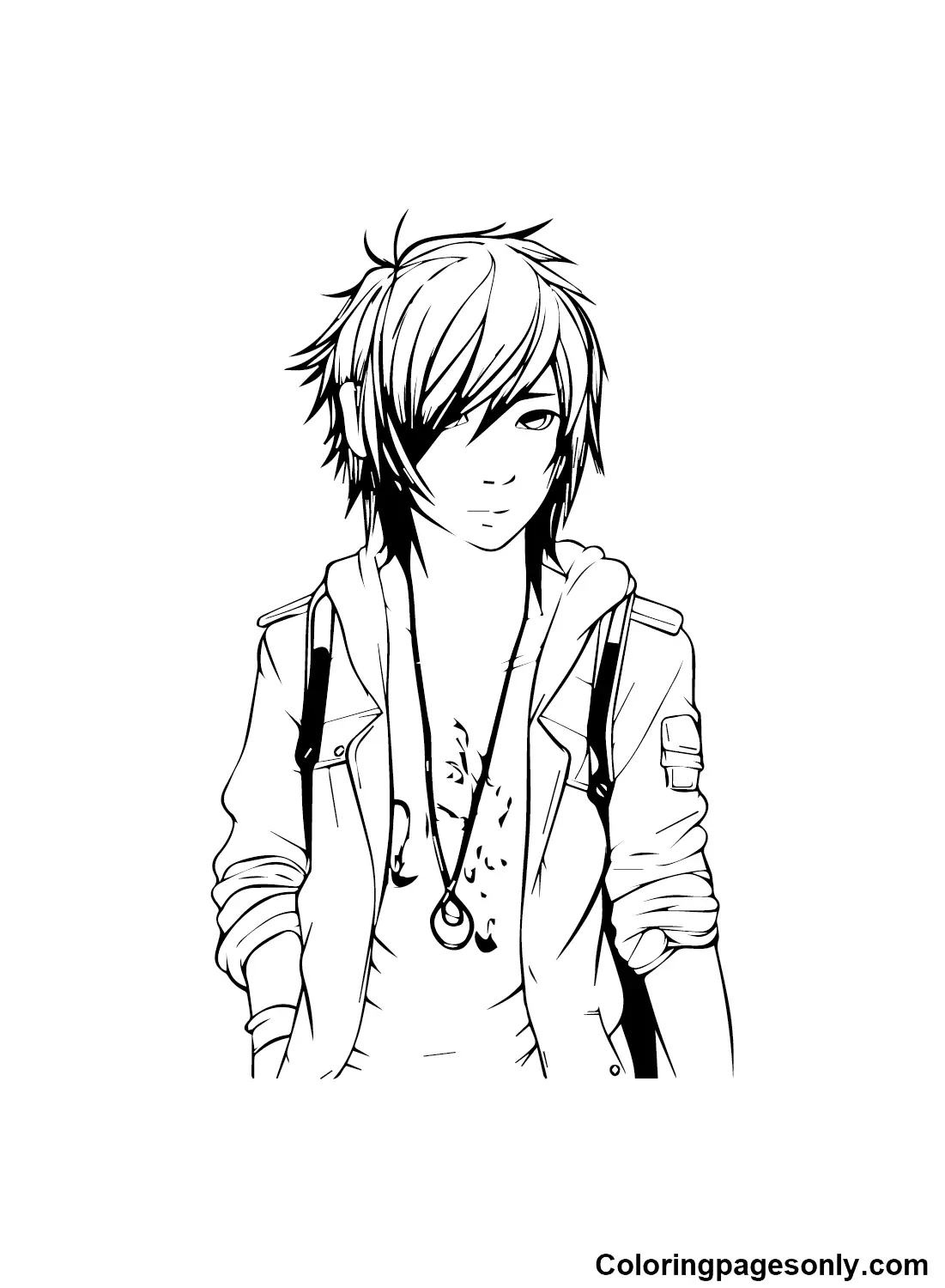 Desenhos de Emo Para Colorir 11