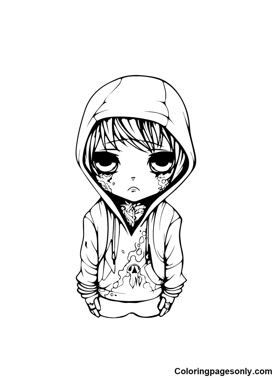 Desenhos de Emo Para Colorir 15