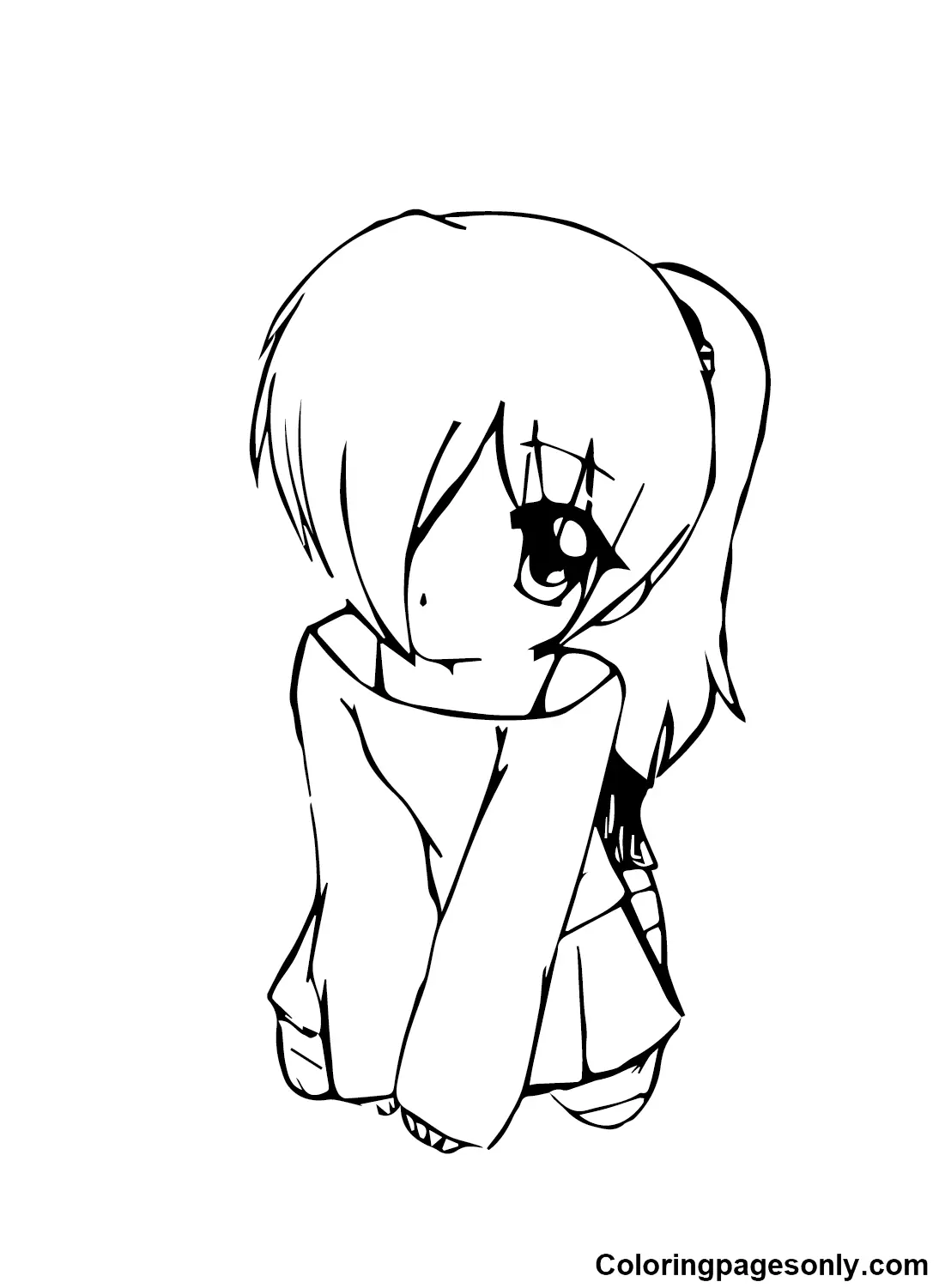 Desenhos de Emo Para Colorir 2