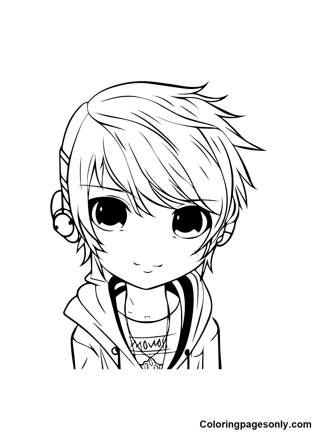 Desenhos de Emo Para Colorir 8