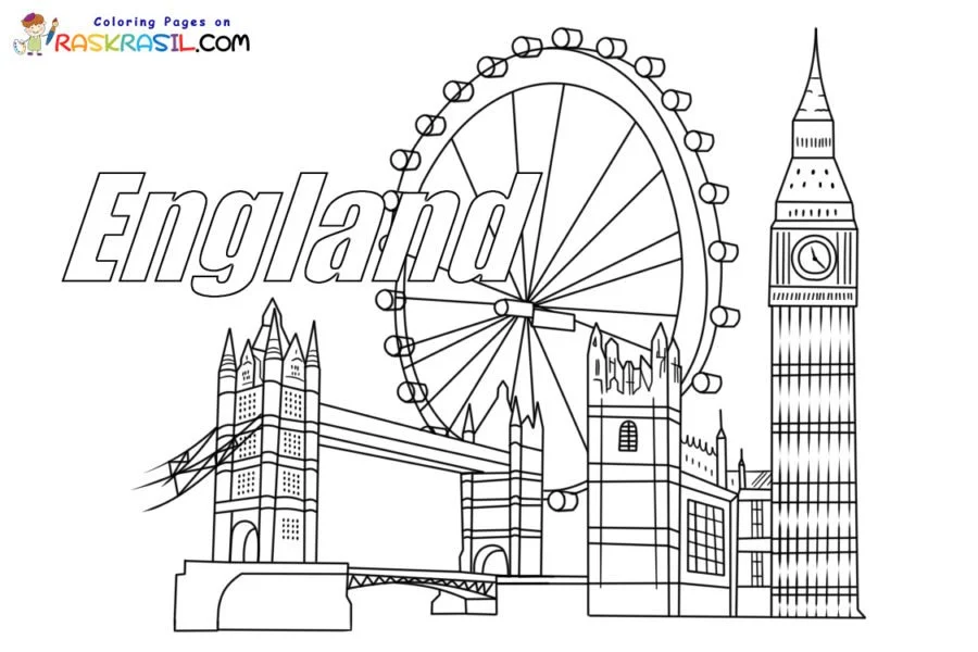 Desenhos de Inglaterra Para Colorir 1