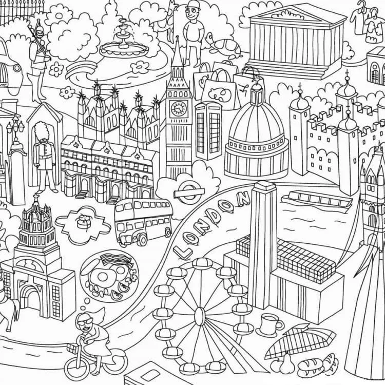 Inglaterra Para Colorear 53