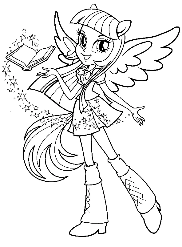 Equestria Girls Coloring Pages 1