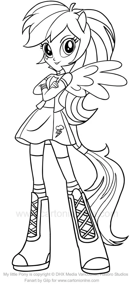 Equestria Girls Coloring Pages 11
