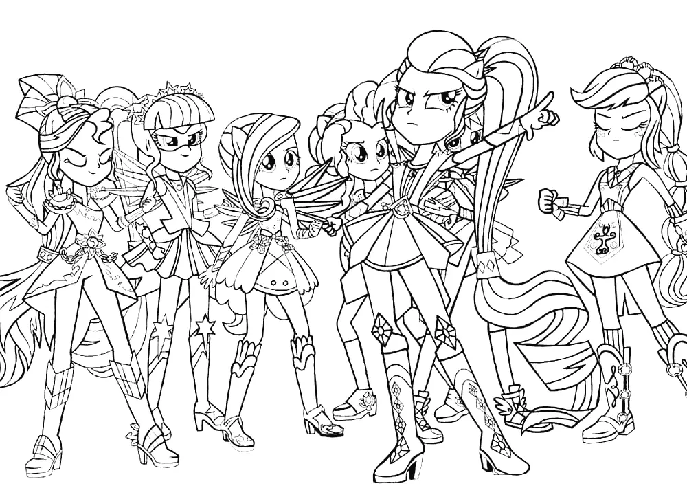 Equestria Girls Coloring Pages 15