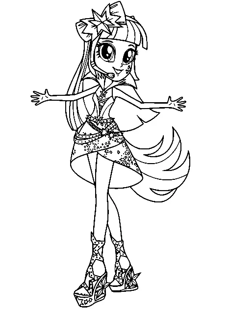 Equestria Girls Coloring Pages 23