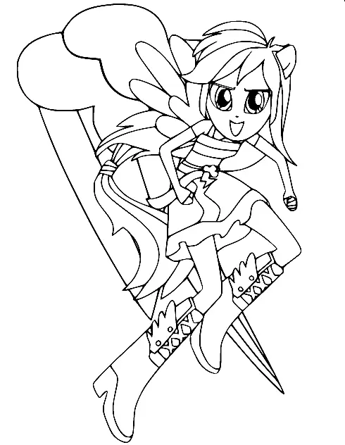 Equestria Girls Coloring Pages 40