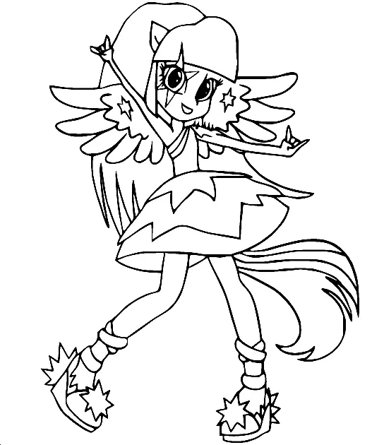 Equestria Girls Coloring Pages 42